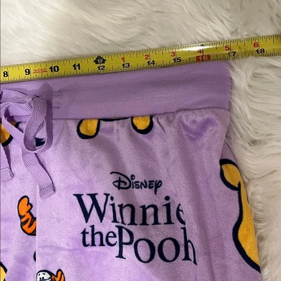 🆕 DISNEY Winnie the Pooh Lounge Pants Pajama Bottoms Purple Size Medium - Picture 11 of 11